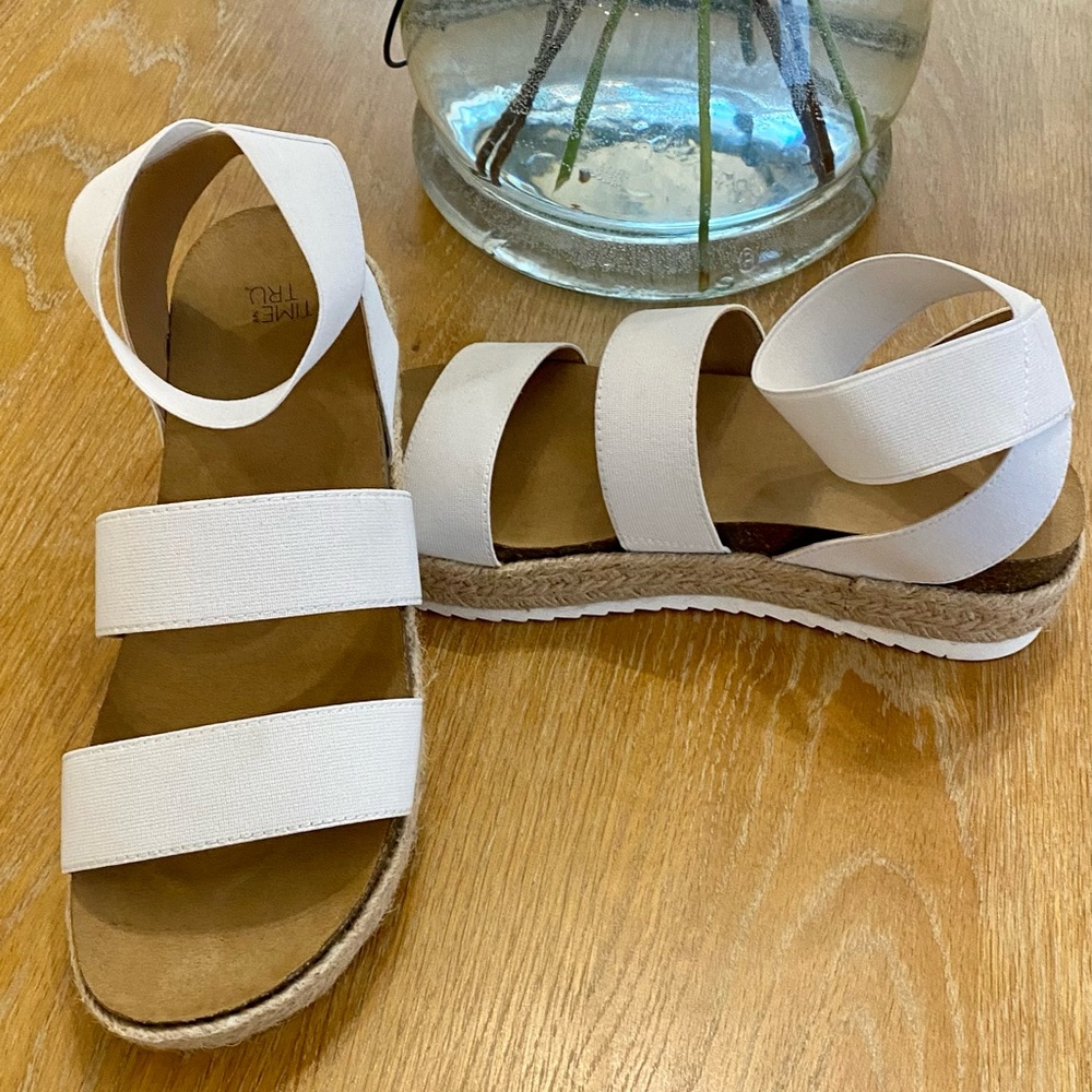 White summer sandals
